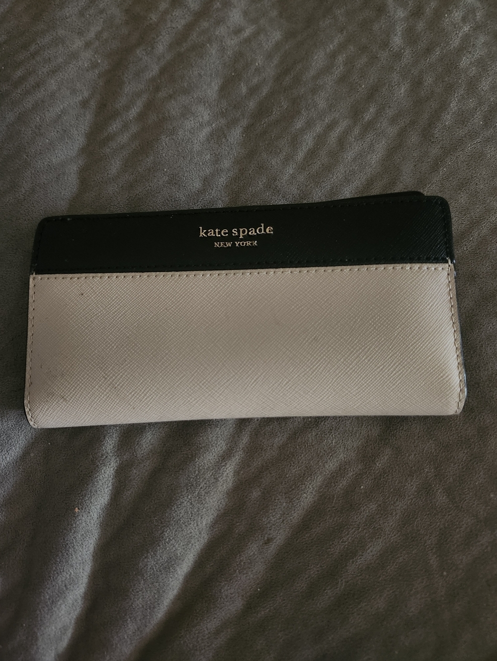 kate spade Black and Cream Continental Wallet
